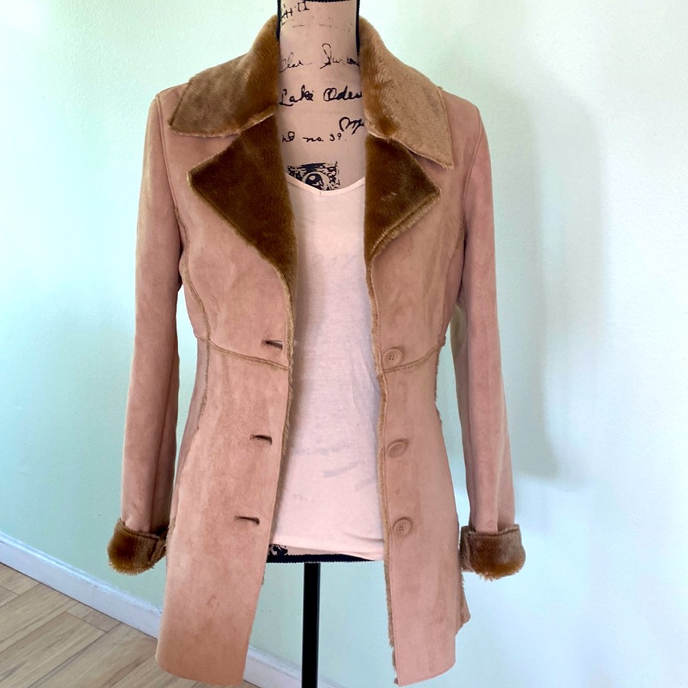Faux Fur lining and Faux suede Winter Jacket